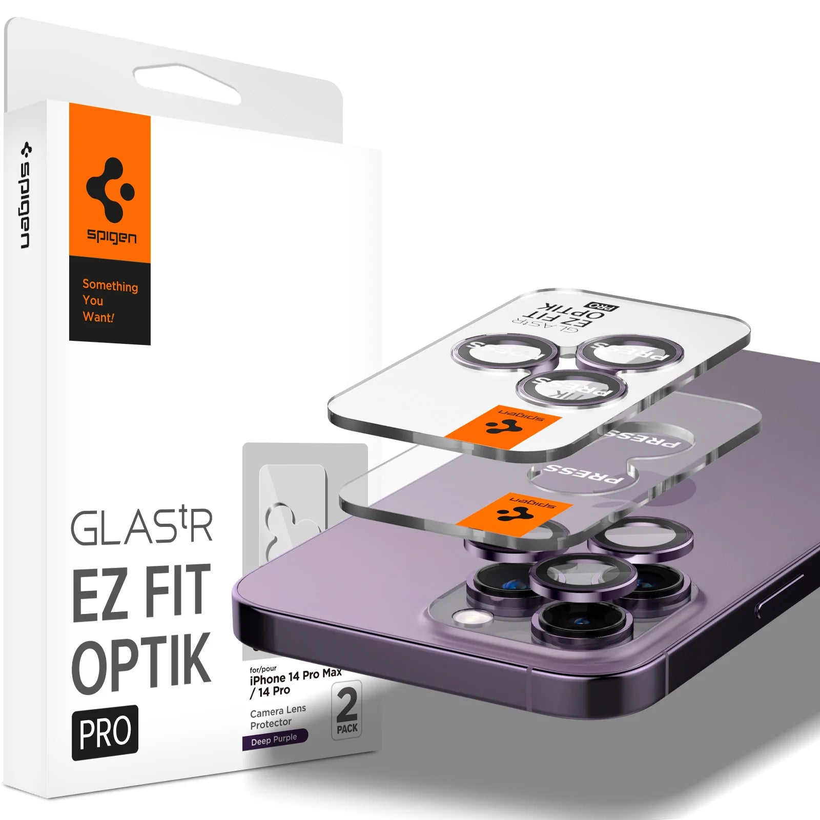 Spigen OPTIK.TR EZ FIT ZAŠTITNIK ZA KAMERU 2-kom za iPhone 14 PRO / 14 PRO MAX/ 15 PRO / 15 PRO MAX CRNO