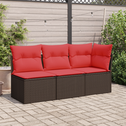| Vrtni kauč | s jastukom Smeđa 62 x 62 x 69 cm Poli ratan