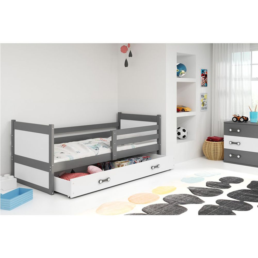 Krevet BMS Rico + ladica 200x90 cm, GRF bijela