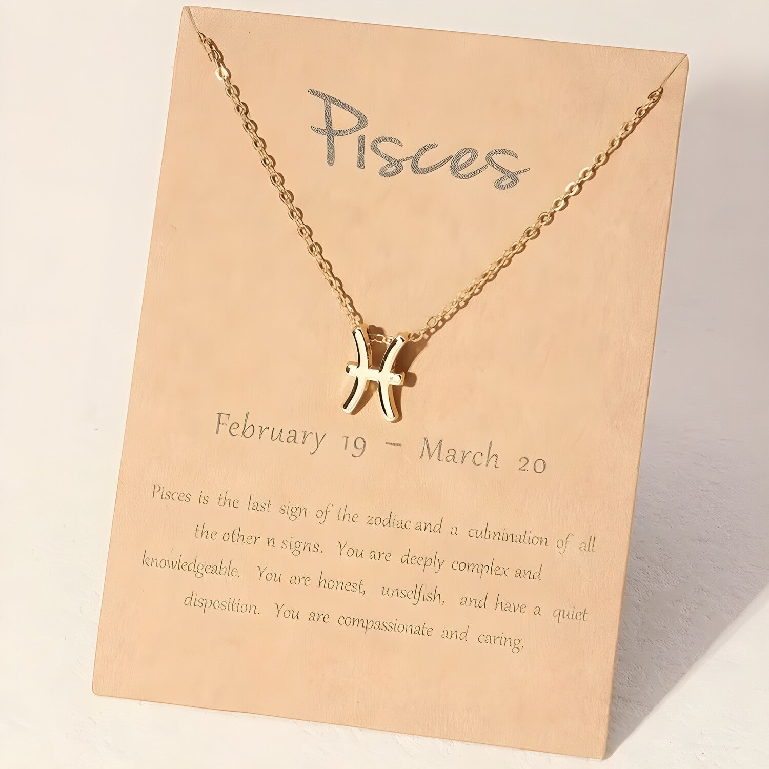 Ogrlica Zodijak - Zlatna / Ribe KP29824