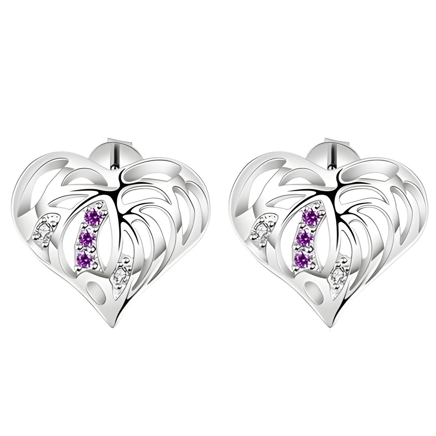 Naušnice Silver Heart - Srebrna KP1238