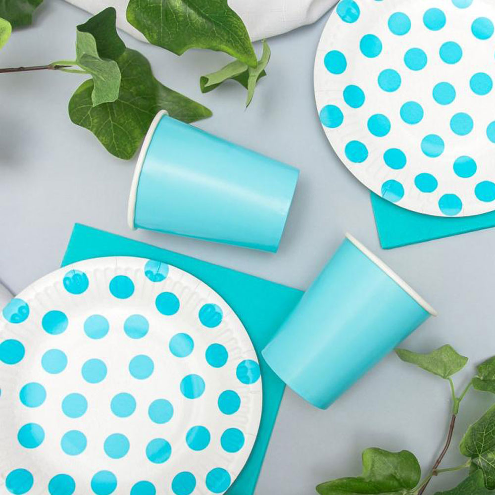 Tanjuri papirnati Dots 18cm 6kom Žuta