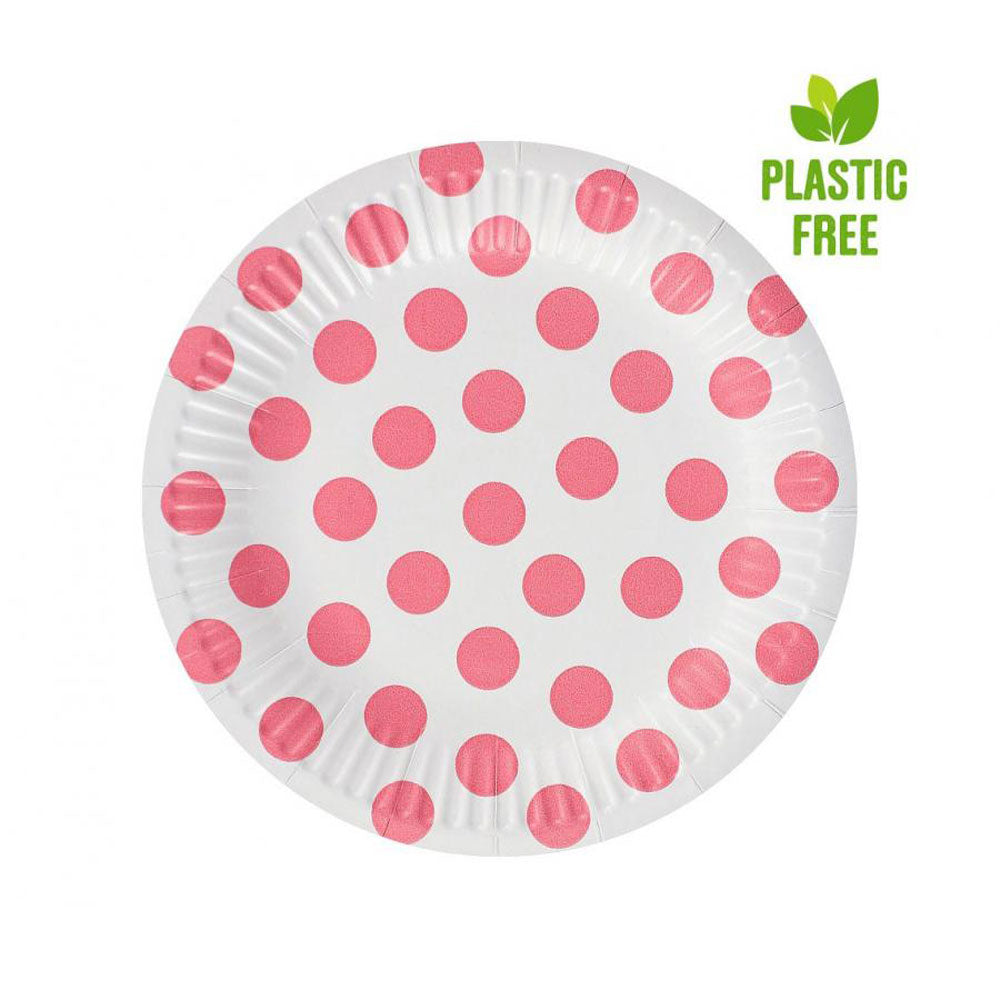 Tanjuri papirnati Dots 18cm 6kom Žuta