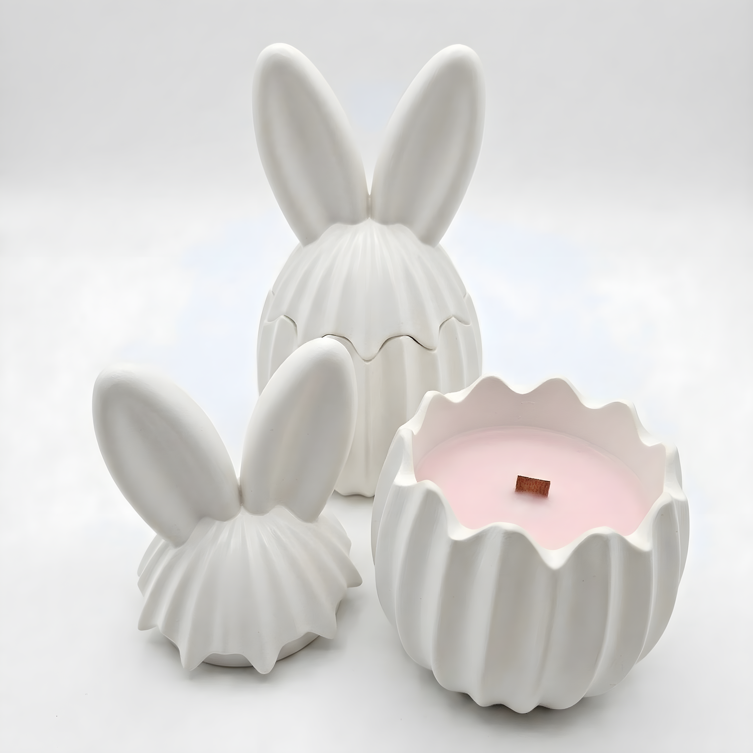 Svijeća Nježni Zeko - Bijela / Grejp, Pomelo KP39920
