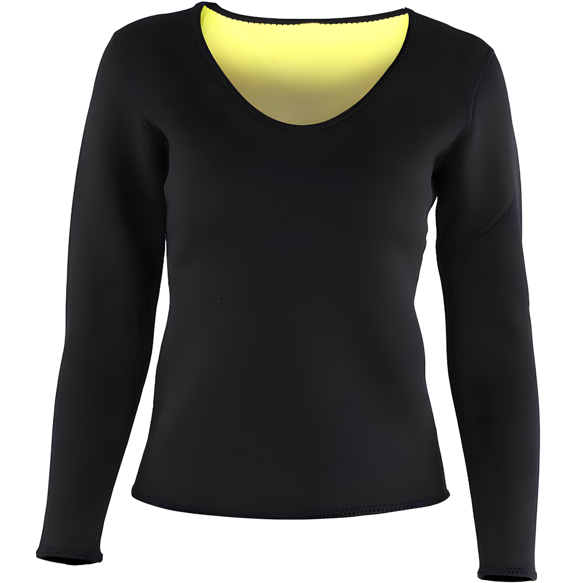 Ženska Neoprenska Fitness Majica FW - 40425 - Crna / Žuta / XXL KP40425