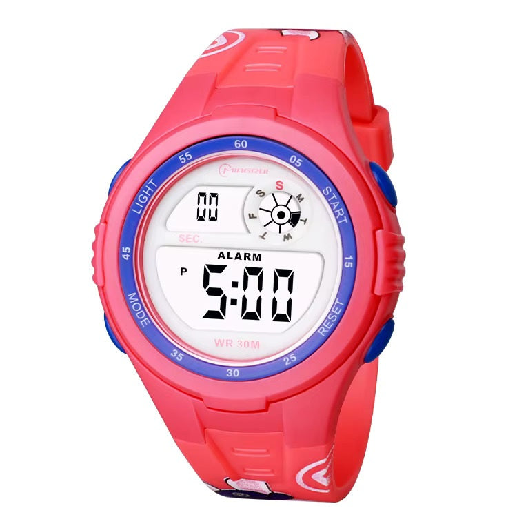 Dječji digitalni sat MINGRUI DE-41748 - Crveni KP41748