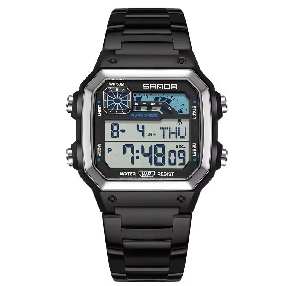 Digitalni sat SANDA BI-41796 - Crni / Srebrni KP41796