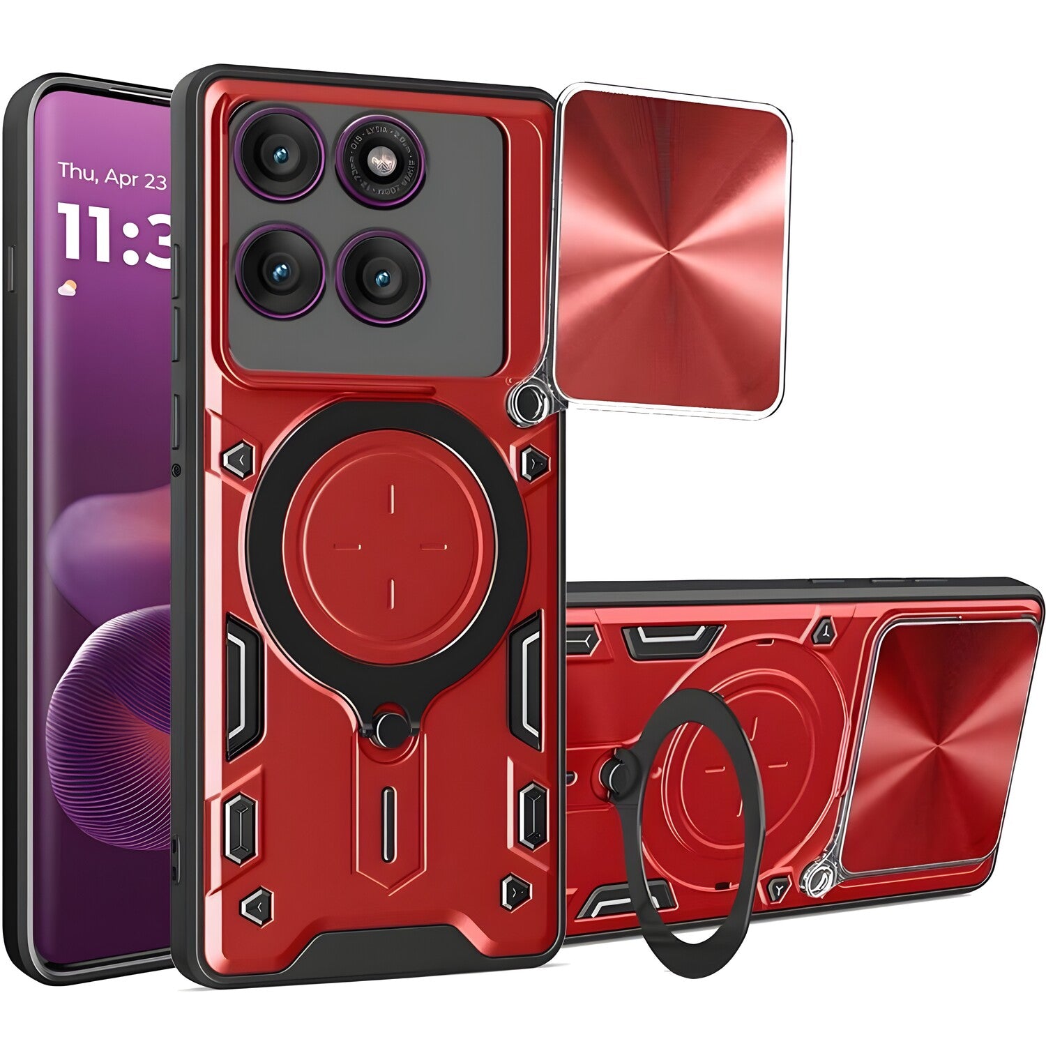 Techsuit zaštitna maska CamGuard za Motorola Edge 60 Pro - Crvena KP38488
