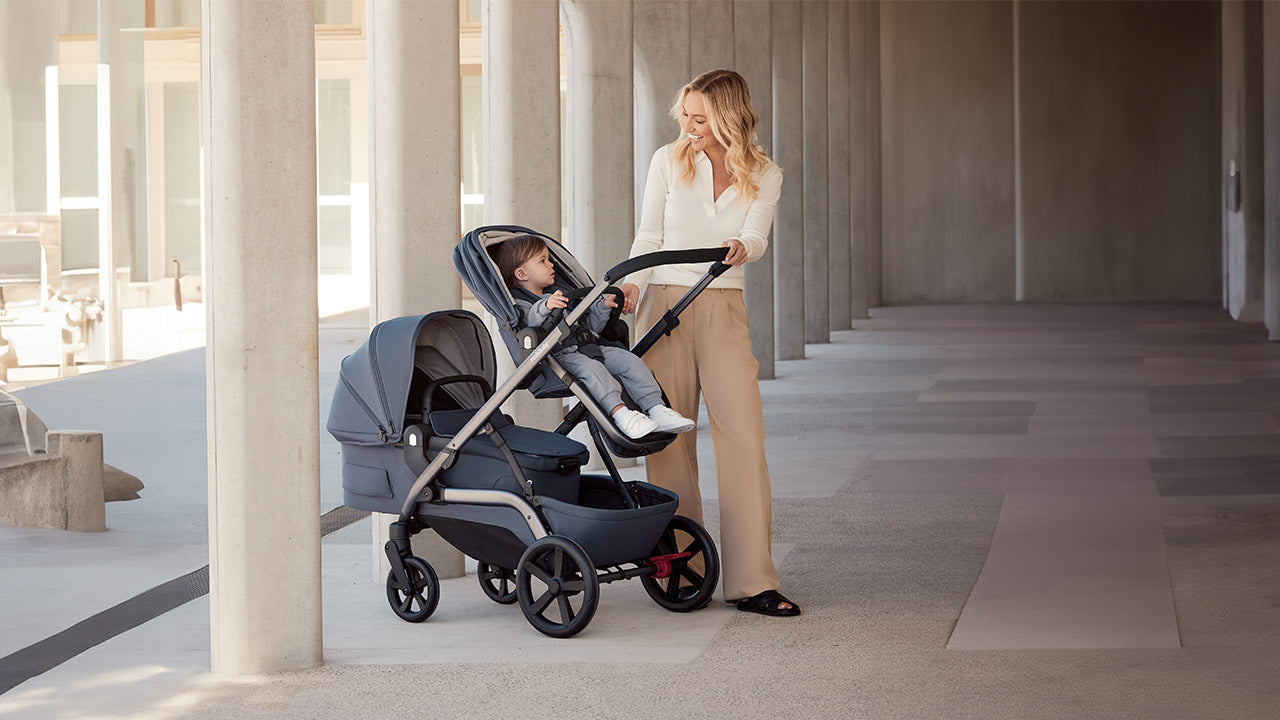 REDSBABY NUVO Twin dječja kolica 2u1 Black, Black B