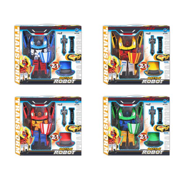 Robot Transform Battle Car – automobil i robot u jednom Zelena
