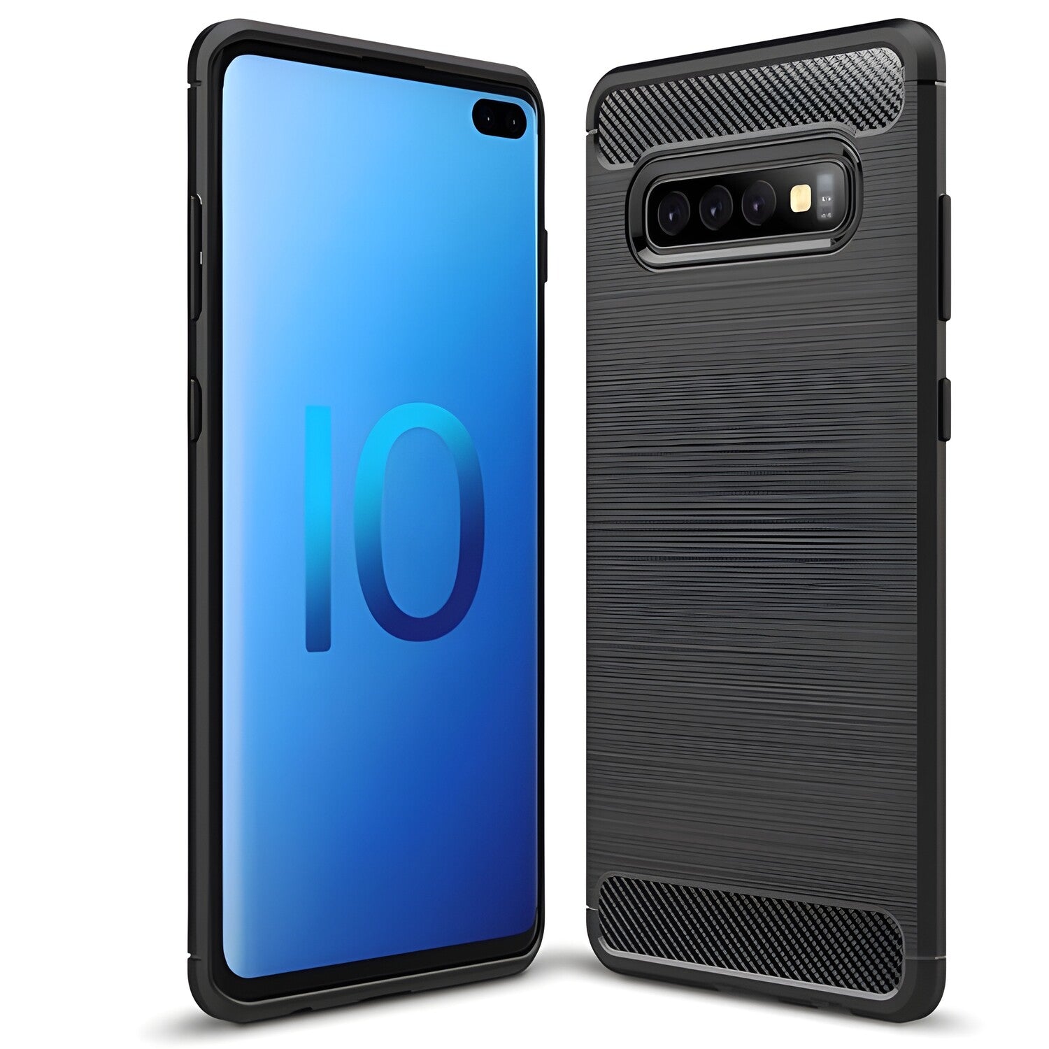 Futrola Carbon Shield TPU za Samsung Galaxy S10 Plus - Crna KP29531