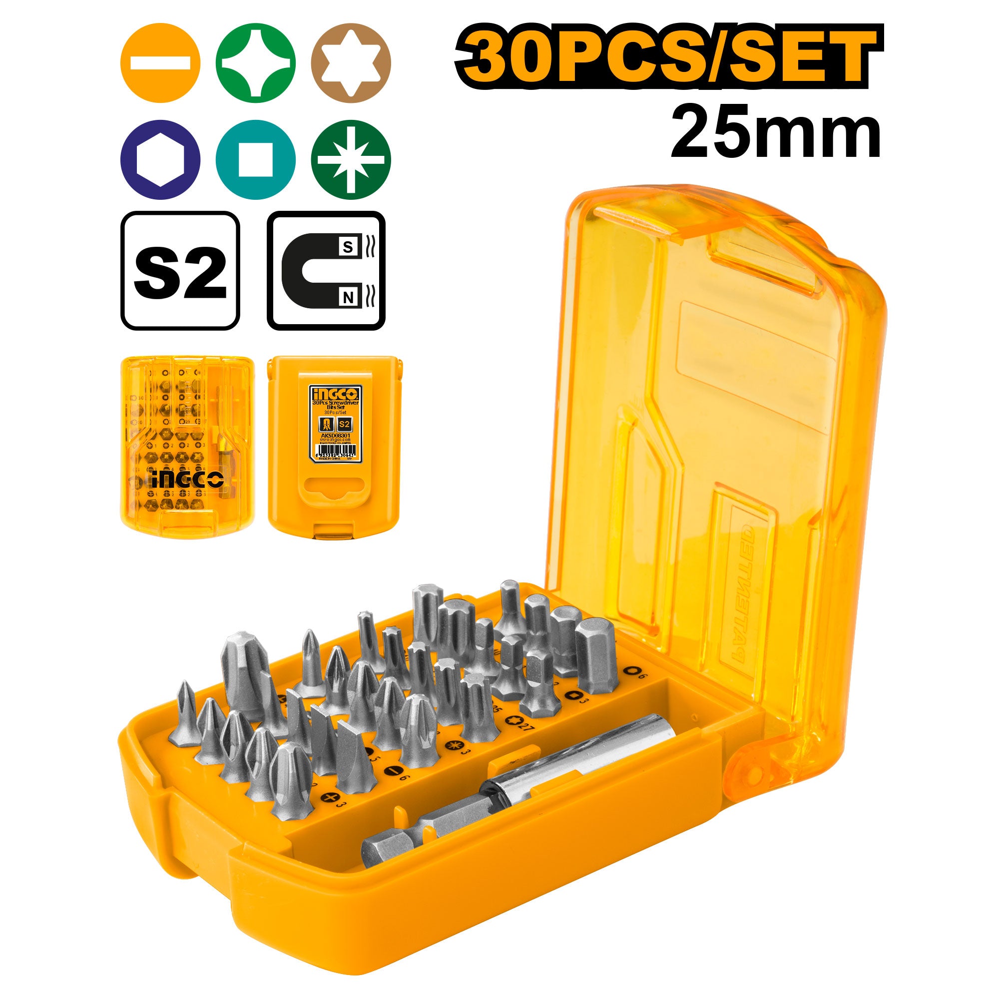 Set bitova 30kom - AKSD08301 INGCO