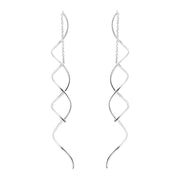 Spiralne naušnice - Srebrna KP4319
