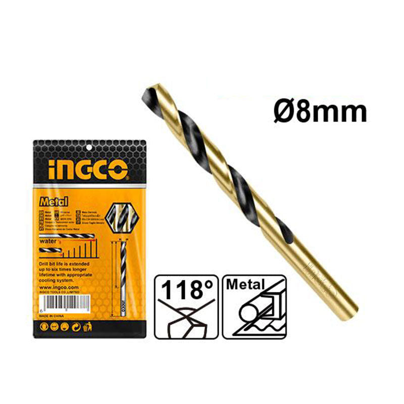 Svrdlo HSS 8mm - DBT1100803  INGCO DIN 338