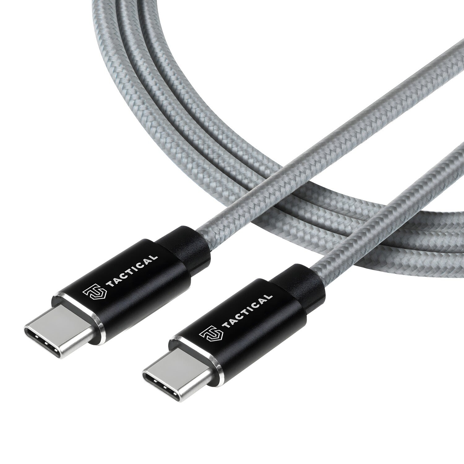 Tactical Aramid ekstra čvrst kabel USB-C/USB-C 100W 20V/5A - 0.3m - Siva KP31192