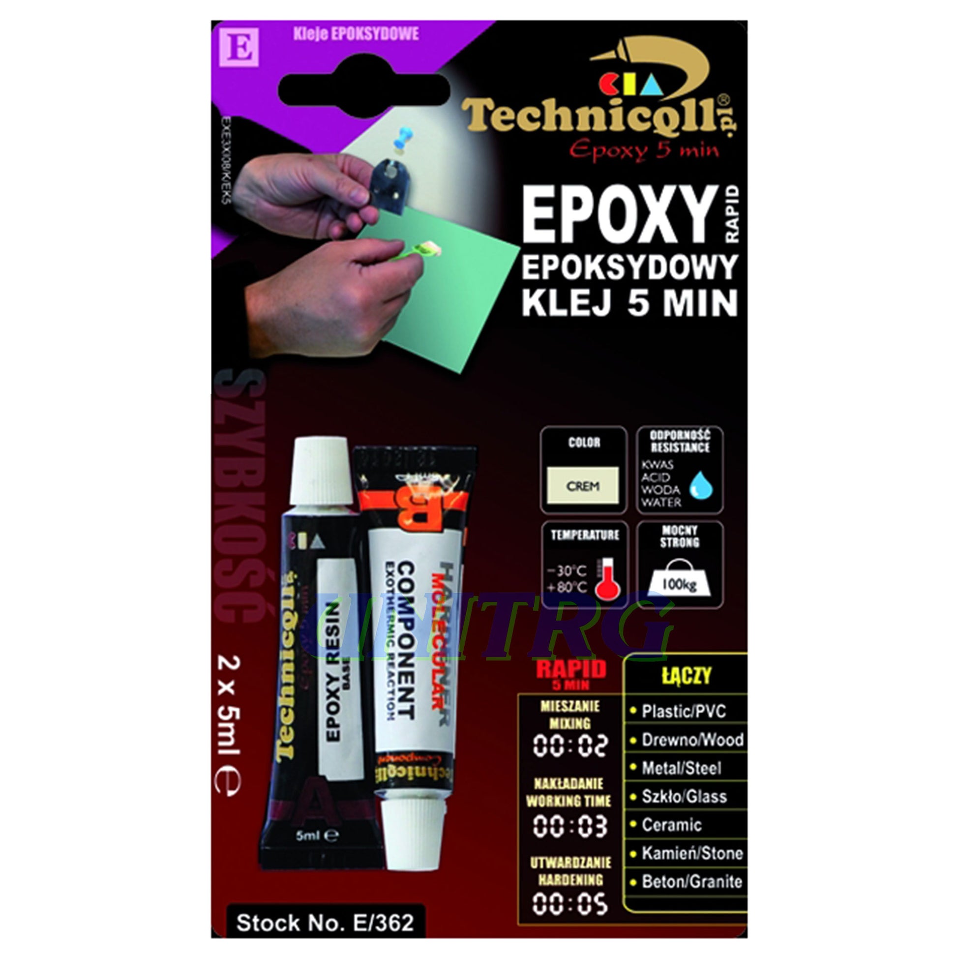 Technicqll E-362 Ljepilo Epok 5min E-362 2x5ml