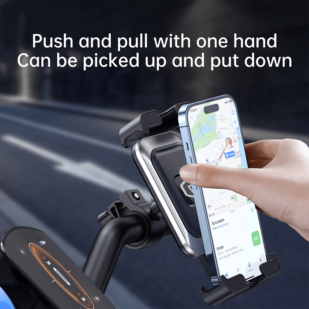 Držač mobitela za bicikl na volanu Blavec BV-02 Velo - srebrno-crni