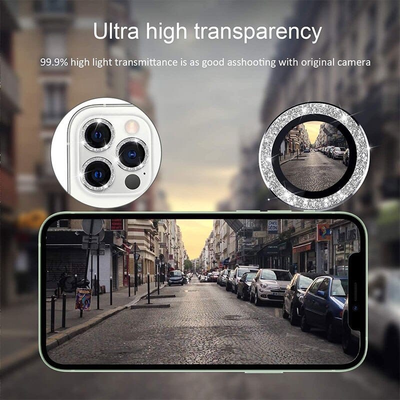 KALJENO STAKLO HARD DIAMOND ZA KAMERU (OBJEKTIV) ZA IPHONE 15/15 PLUS SILVER (LEĆE 2 KOMADA)