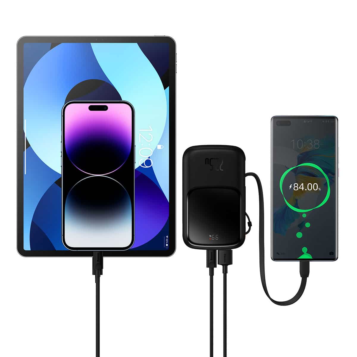 BASEUS POWER BANK 10000MAH QPOW PRO - USB + TYPE C - PD 22.5W SA KABELOM TYPE C (PPQD060101) CRNI