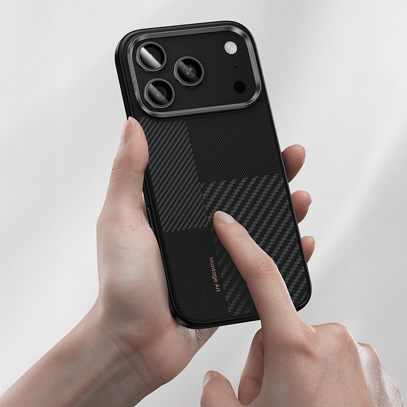 Benks Montage Magnetic Armor Pro Kevlar maska ​​s metalnim okvirom 600D+1500D za iPhone 17 Pro Max crna (gumb za upravljanje kamerom)