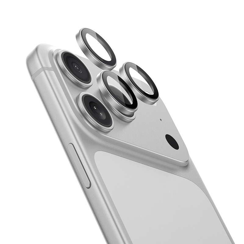 Benks kaljeno staklo DR Sapphire zaštita za kameru za iPhone 17 Pro/17 Pro Max (3 komada leća) srebrna