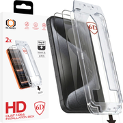 Tel Protect Dust-Free Easy Fit Full Glue 6D kaljeno staklo za iPhone 16 crno – 2 komada
