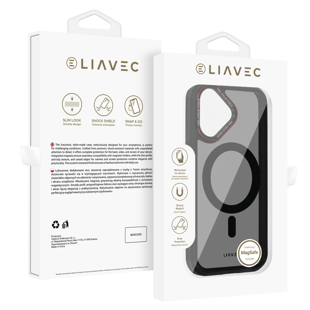 Liavec Hybrid Smoke Magsafe maska za iPhone 16