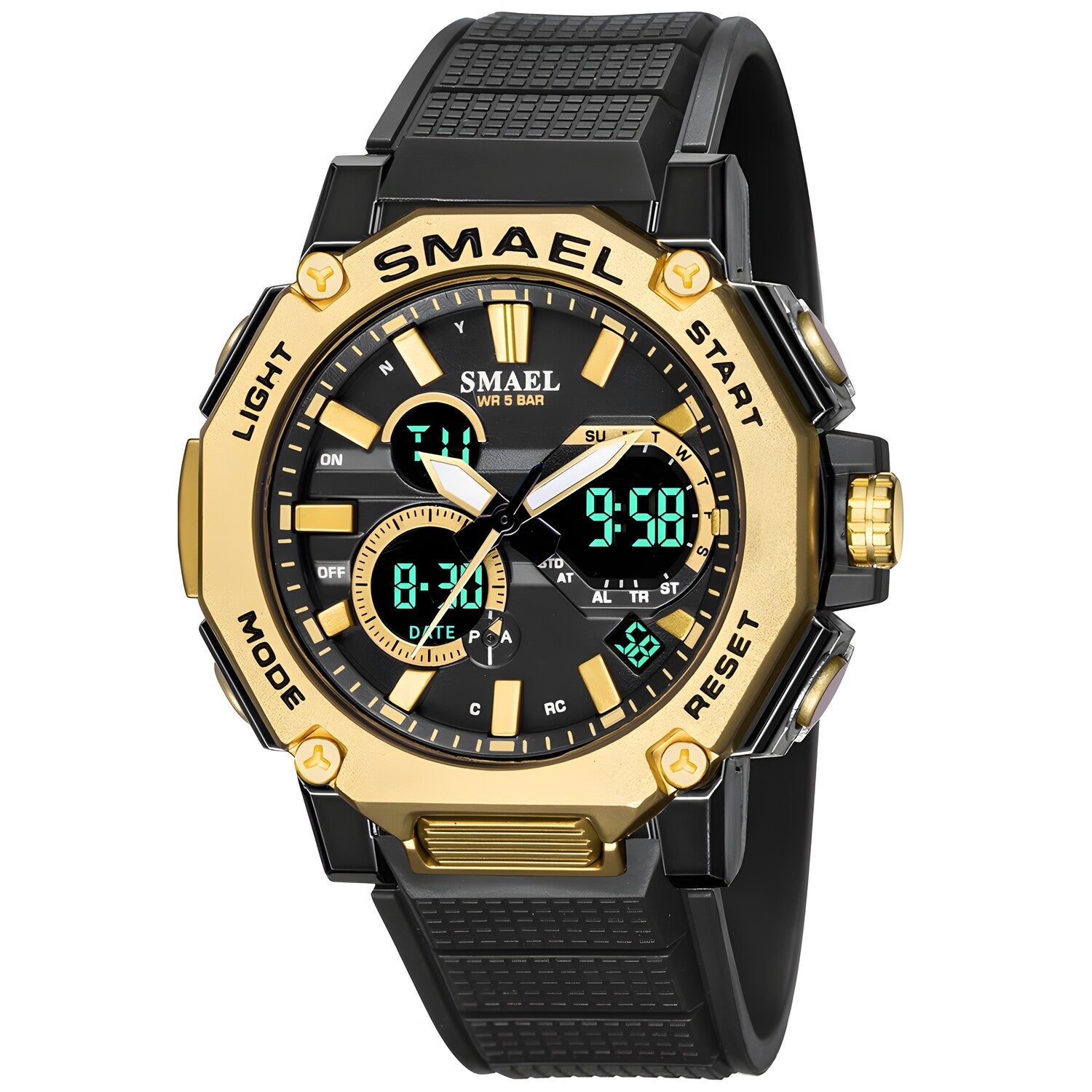 Sat SMAEL TR-14130 - Crna / Zlatna KP14130