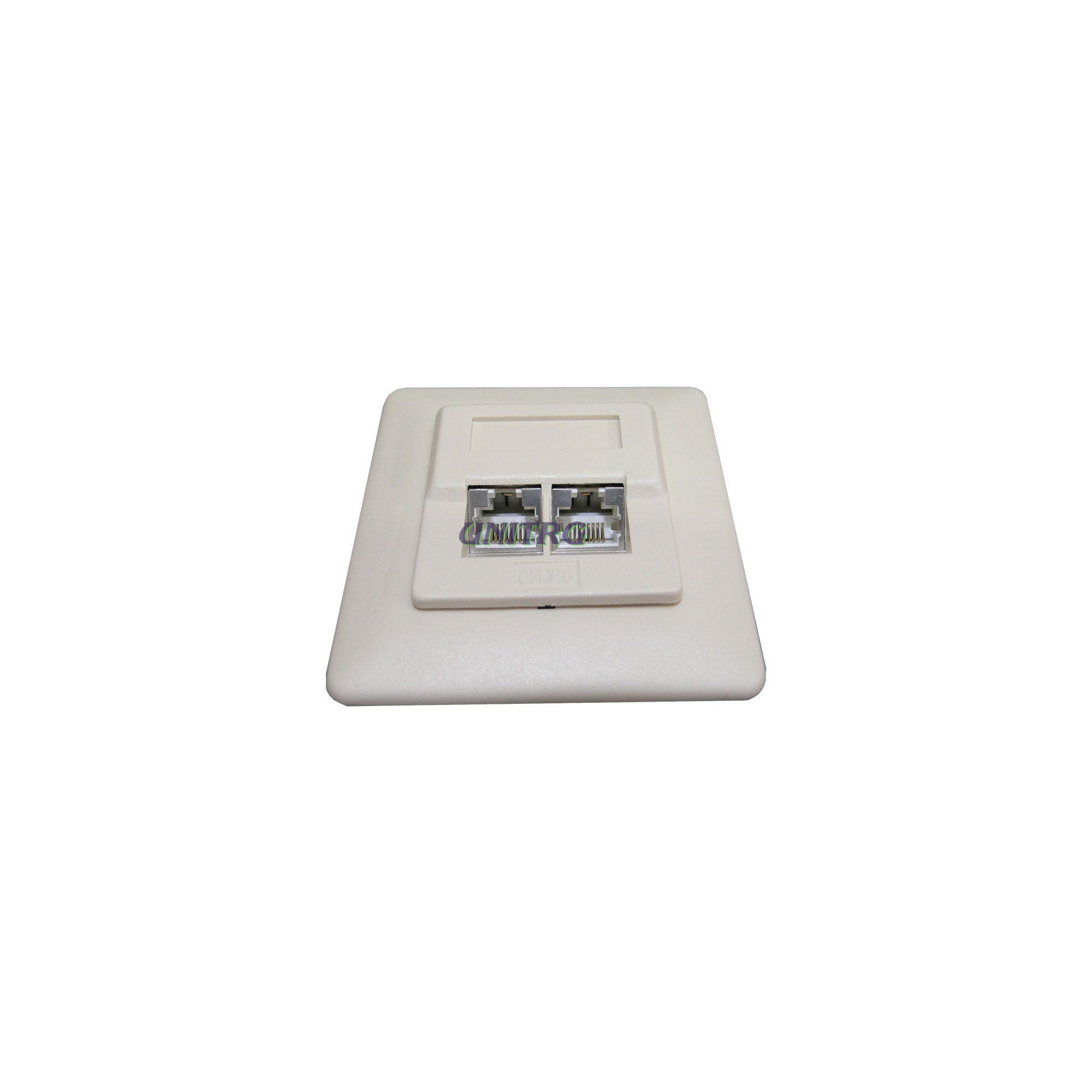 Utičnica Cat6 2xRJ45 STP podžbukna krem