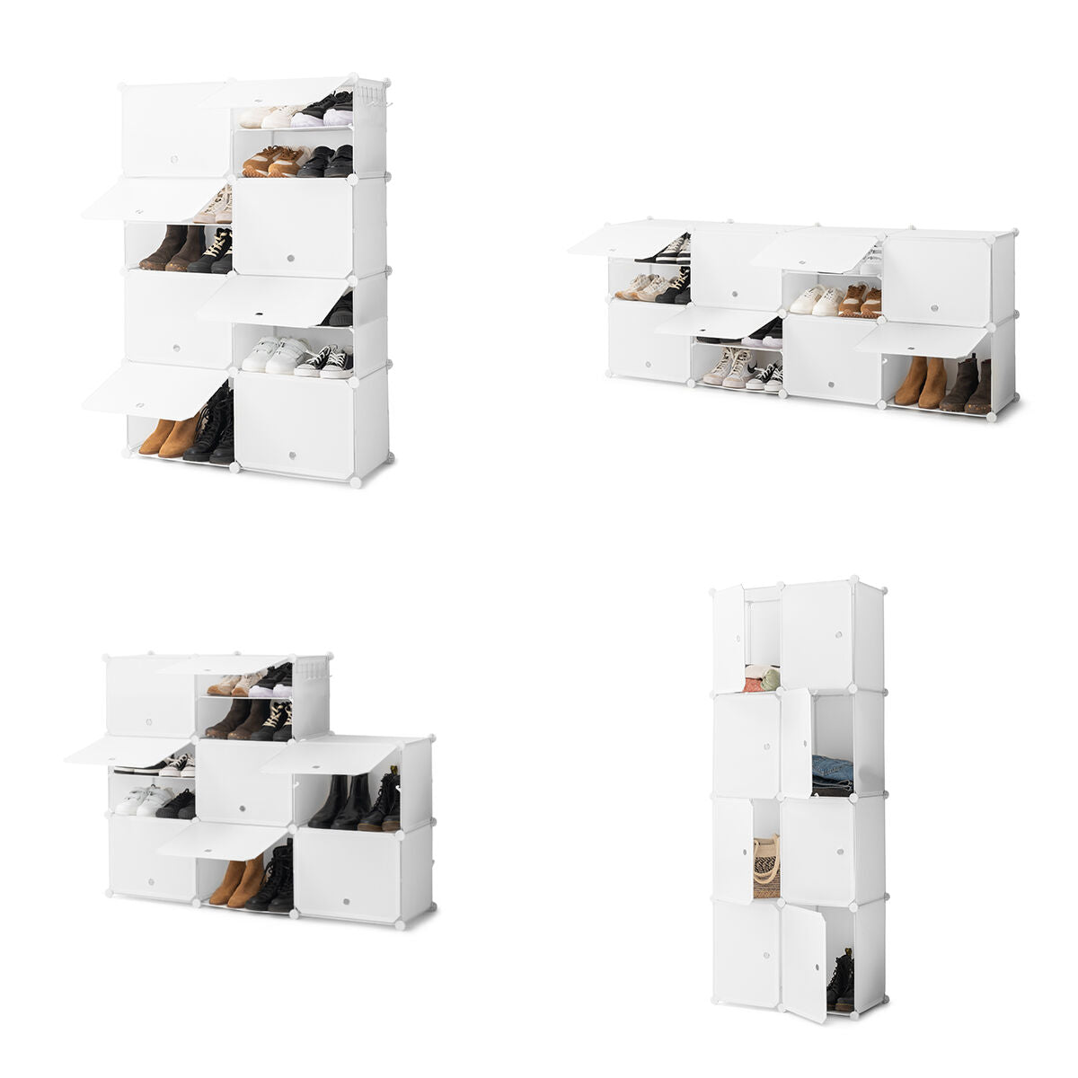 Modularni Prijenosni Stalak za Cipele InnovaGoods Bijela