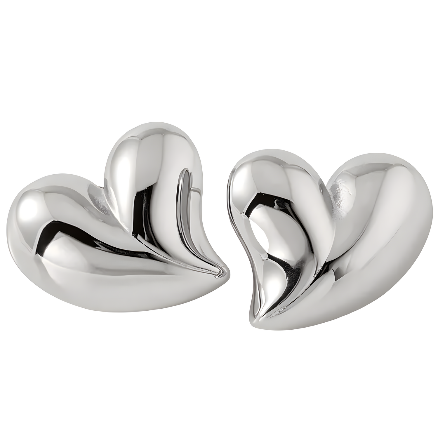 Naušnice VO-33511 Heart - Srebrna KP33511