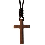 Ogrlica Wood Cross - Smeđa KP34253