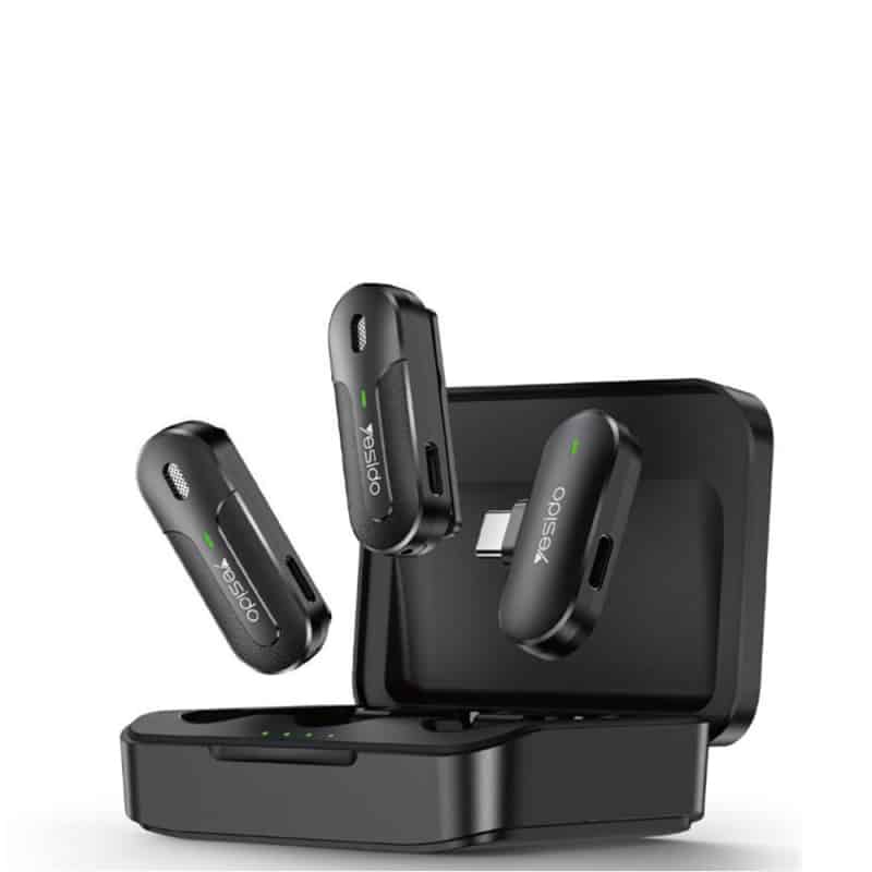 Bežični mikrofon Yesido KR17 USB-C 2 komada crni