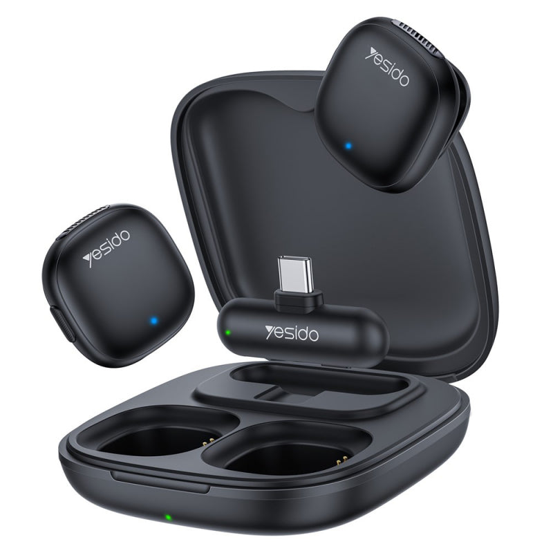 Bežični mikrofon Yesido KR21 USB-C 2-komada - crni