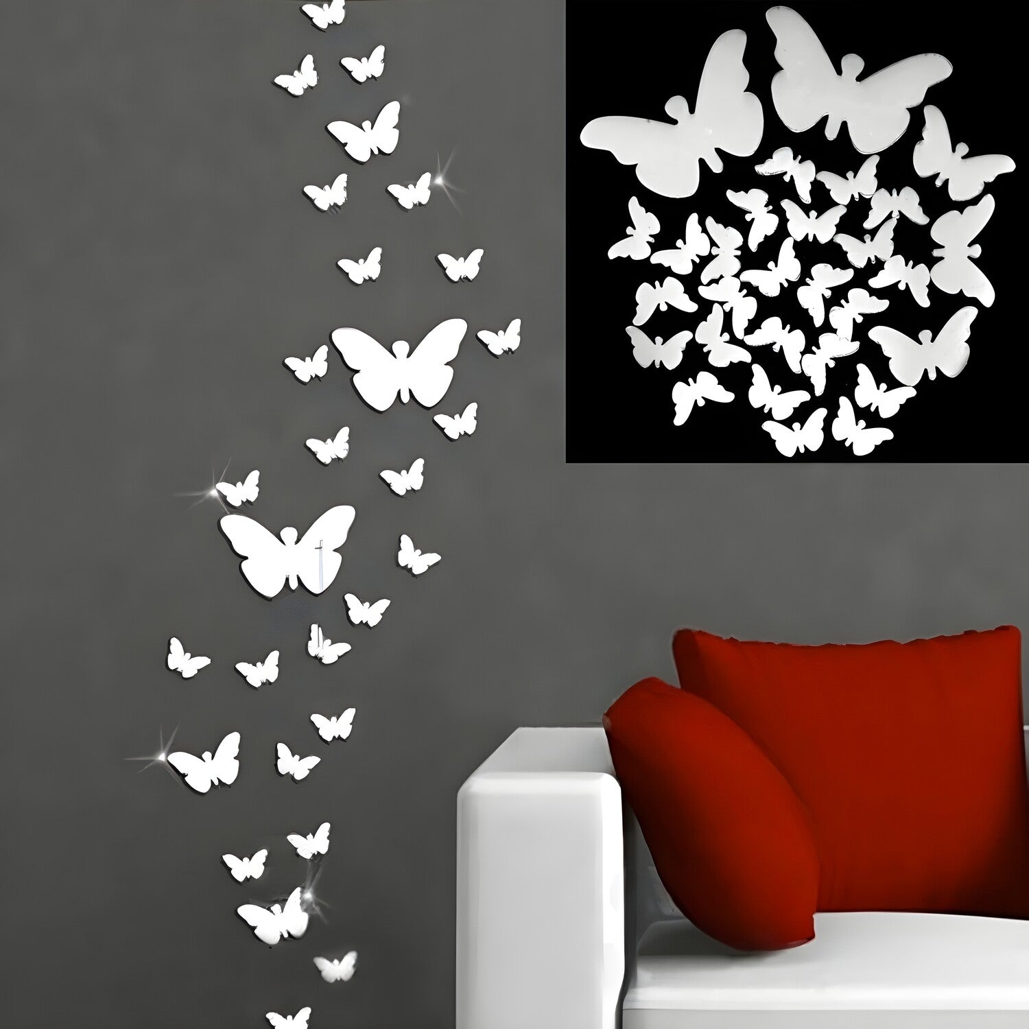 Ogledalne leptirice za zid - 12kom KP5856